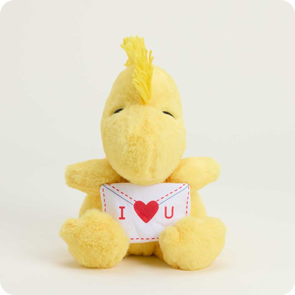 microwavable love letter woodstock snoopy warmies stuffed animal